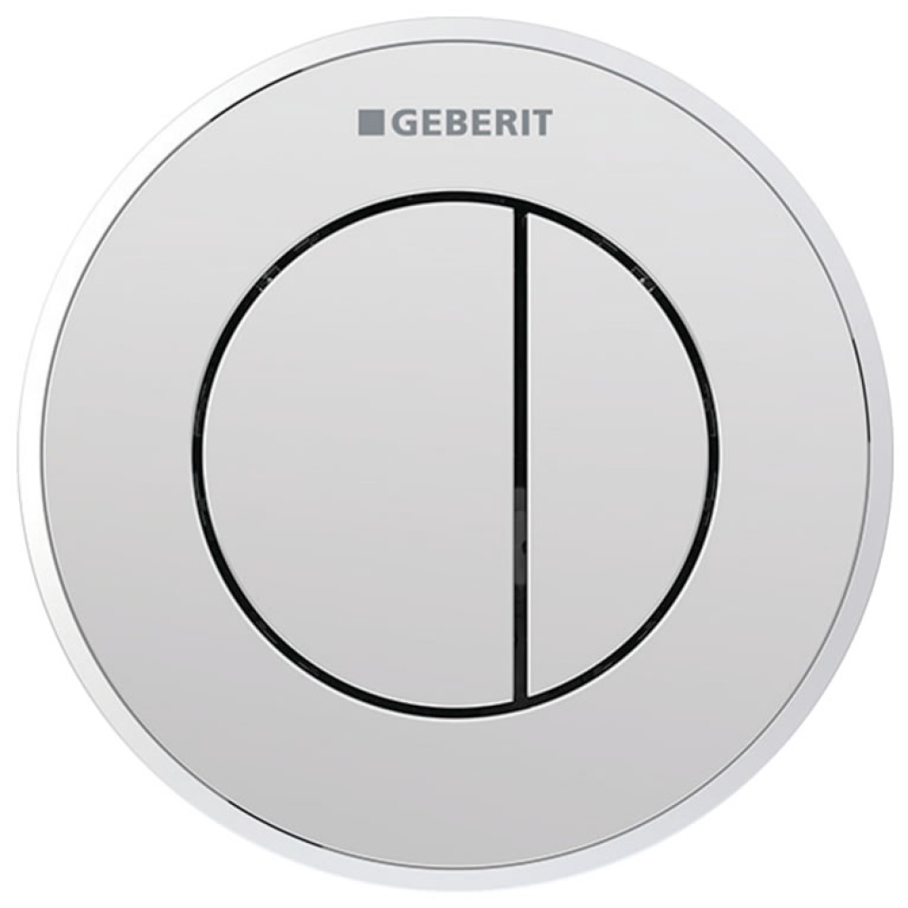 Cutout image of Geberit Type 10 Gloss & Matt Chrome Dual Flush Button